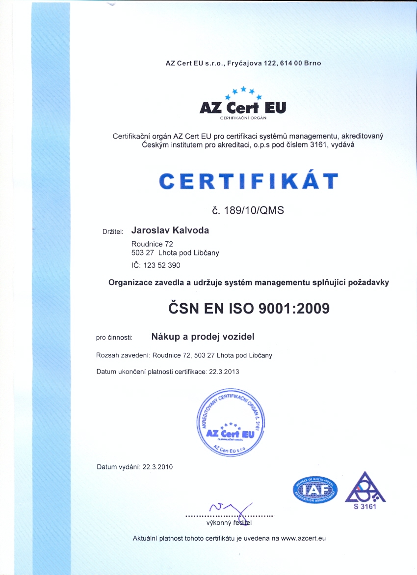 certifikt ISO